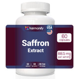 HARMONIFY - HARMONIFY Saffron Extract 88.5mg – Mood, Eye & Appetite Support – 60 Capsules | Natural Saffron Supplement from Crocus Sativus L. | Non-GMO, Vegan-Friendly, Made in USA
