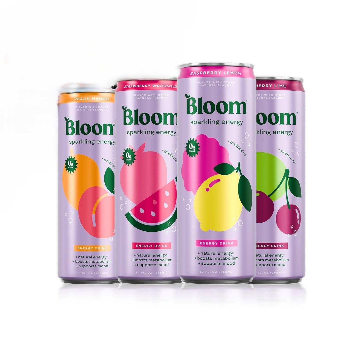Oasis Snacks - Bloom Sparkling Energy Drink, 12oz: Crisp Apple