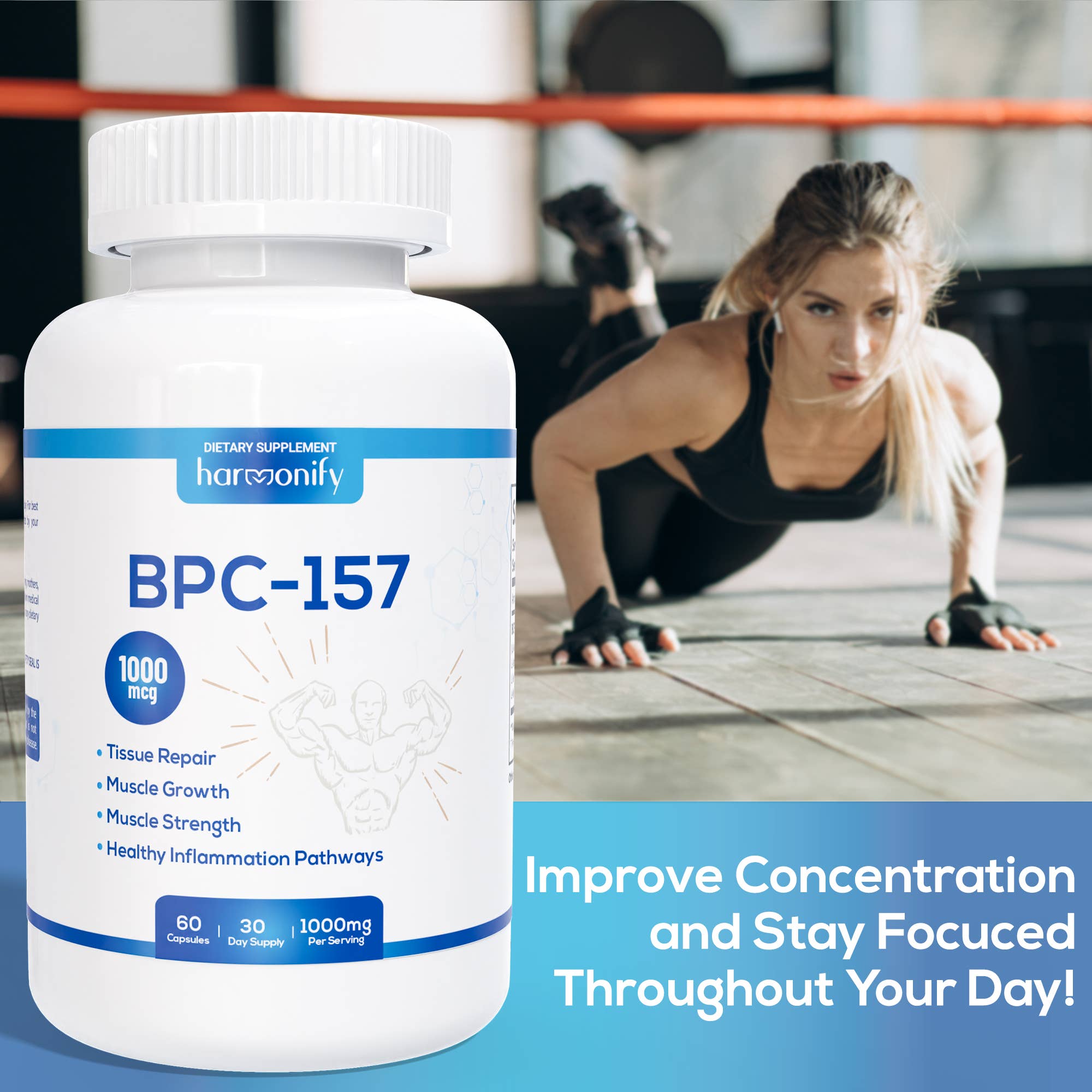 HARMONIFY - HARMONIFY BPC157 Muscle&Workout 60 Capsules, High Potency