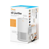 Crane USA - Crane True HEPA Air Purifier, 250 Sq Ft, Timer, Child Lock