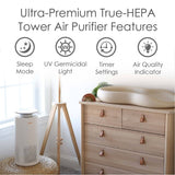 Crane USA - Air Purifier with UV Light & True HEPA for 500 sq. ft.: Chicago, Drop Ship, LA, Retail