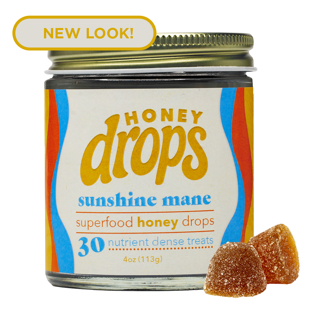 Honey Drops - Sunshine Lion's Mane | Mushroom Honey Gummy | Energy & Focus: 30 Count Jar (Standard Retail)